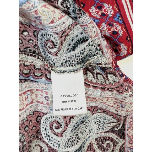 One World Dress Paisley/Floral Print Hi-Low Hem Bell Cuff Boho‎ Romantic Size S - Picture 15 of 16